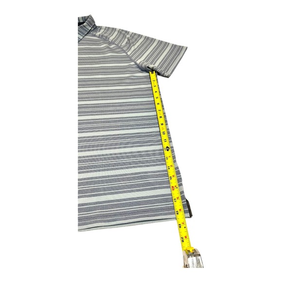 Rhone Men's XXL Delta Pique Stripe Polo Shirt Ocean Blue Performance - Picture 7 of 12